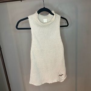 Mock turtle neck tank top sweater
